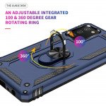 Wholesale Tech Armor Ring Stand Grip Case with Metal Plate for Samsung Galaxy A02S (Navy Blue)